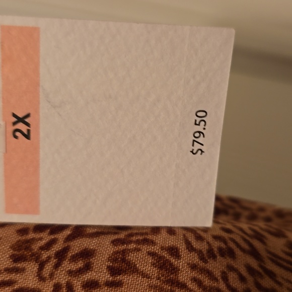 JESSICA SIMPSON BRAND WOMEN'S PLUS SIZE LEOPARD PRINT PANTS SIZE 2X - Picture 5 of 14